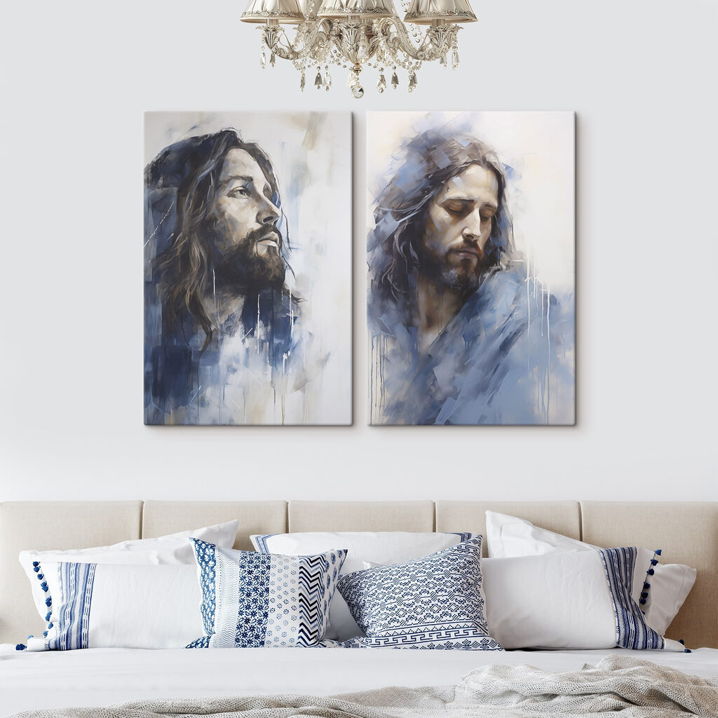 Painting of a man with long hair Painting of a man with long hair