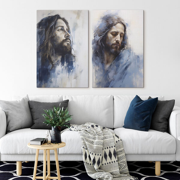 Painting of a man with long hair Painting of a man with long hair