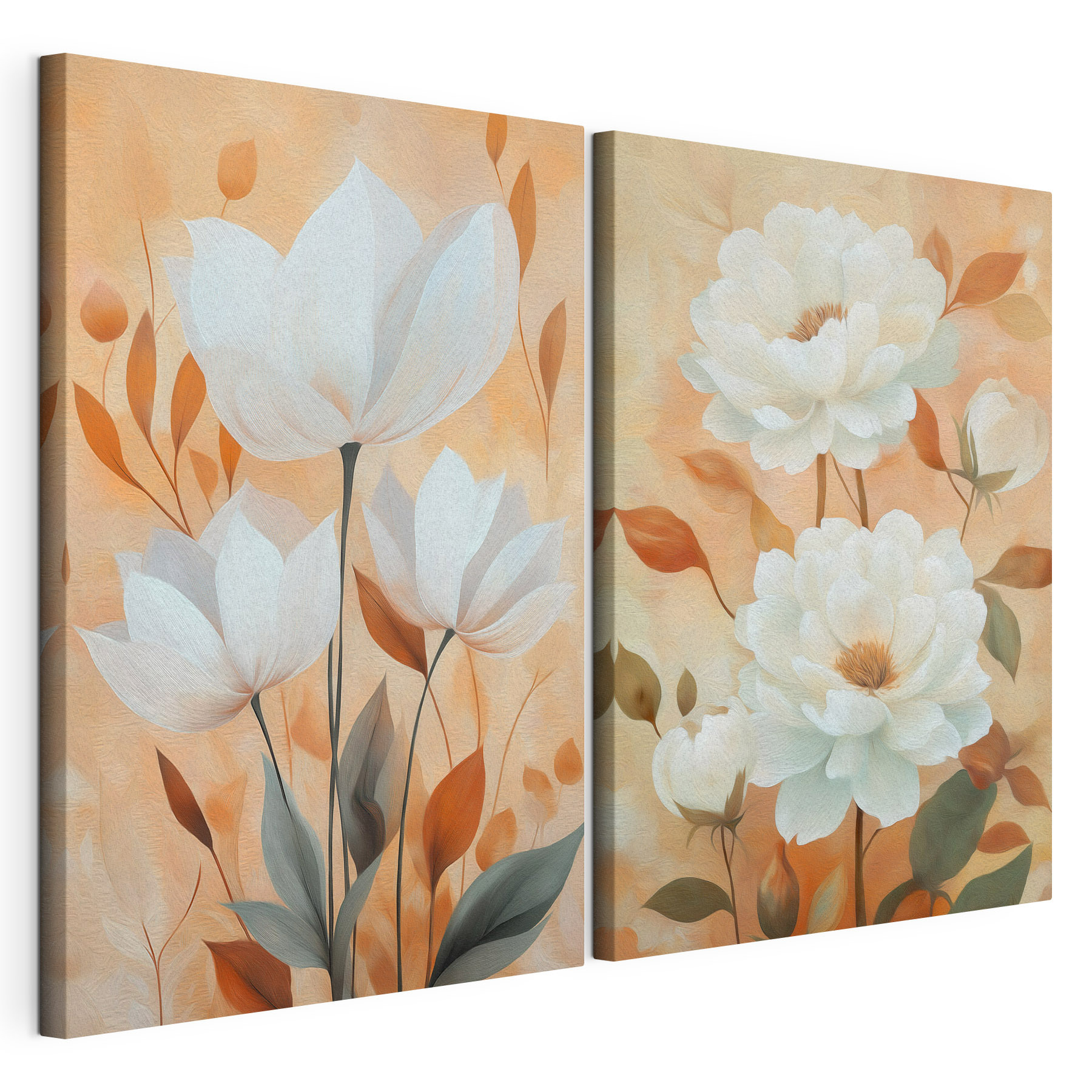 Painting of white flowers Painting of white flowers