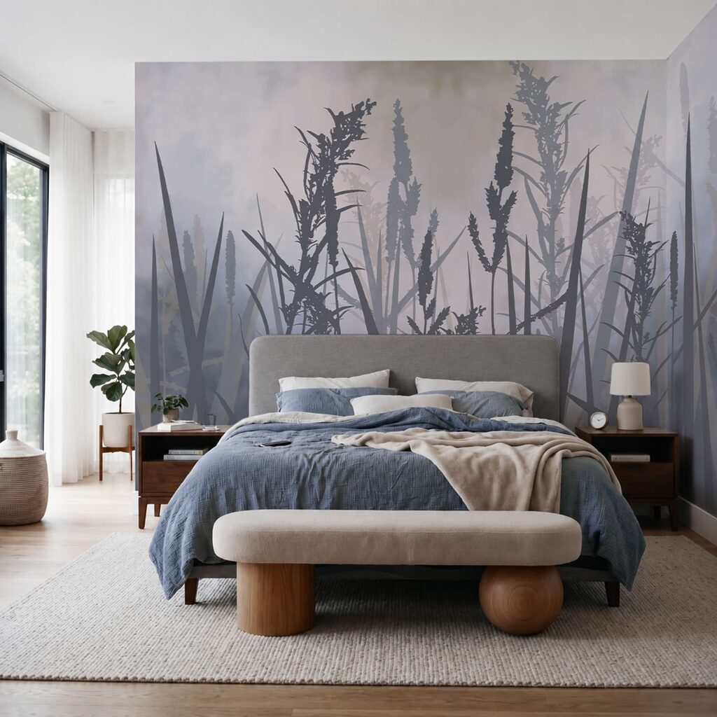 Erba alta nella nebbia Erba alta nella nebbia