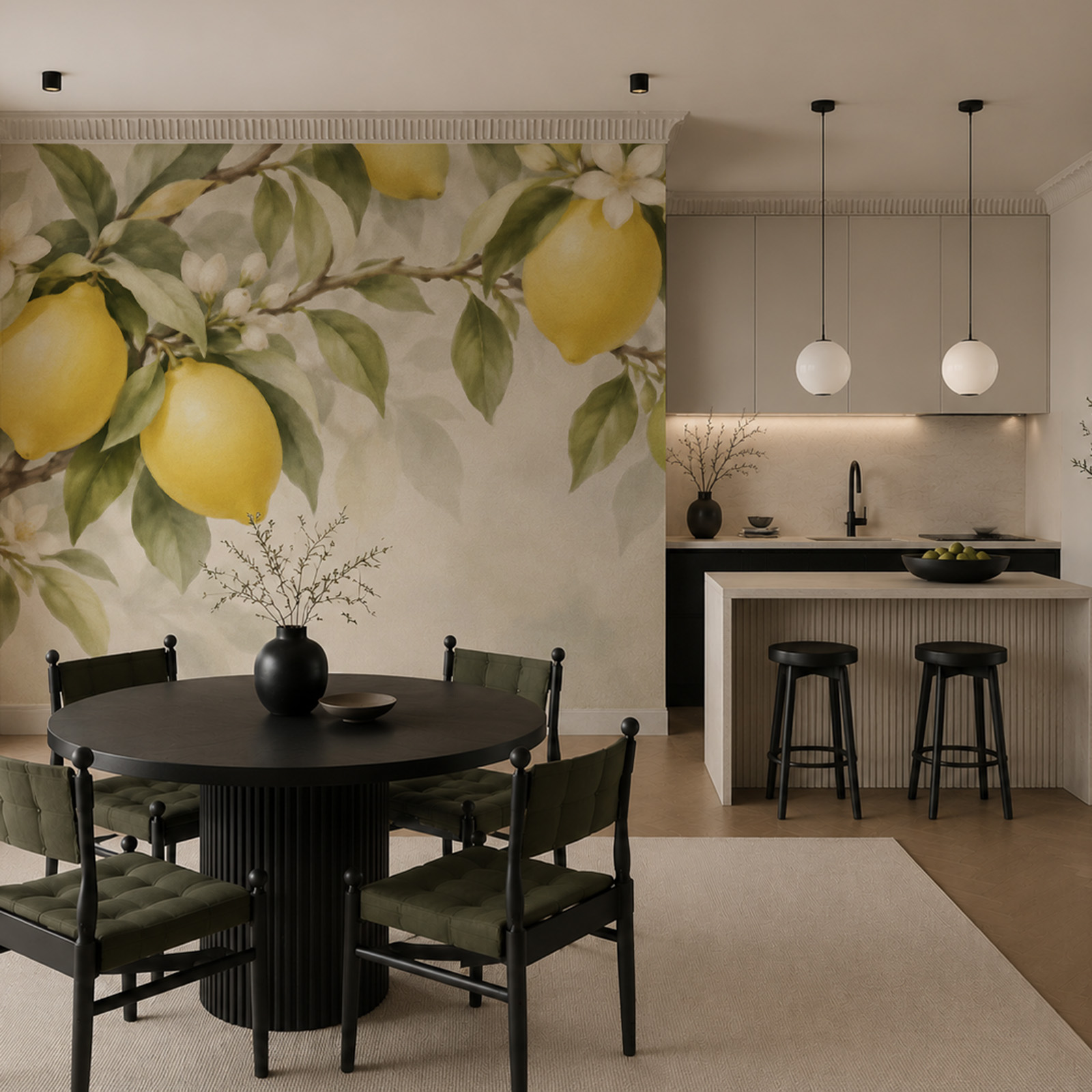 Limoni su un ramo di un albero Limoni su un ramo di un albero
