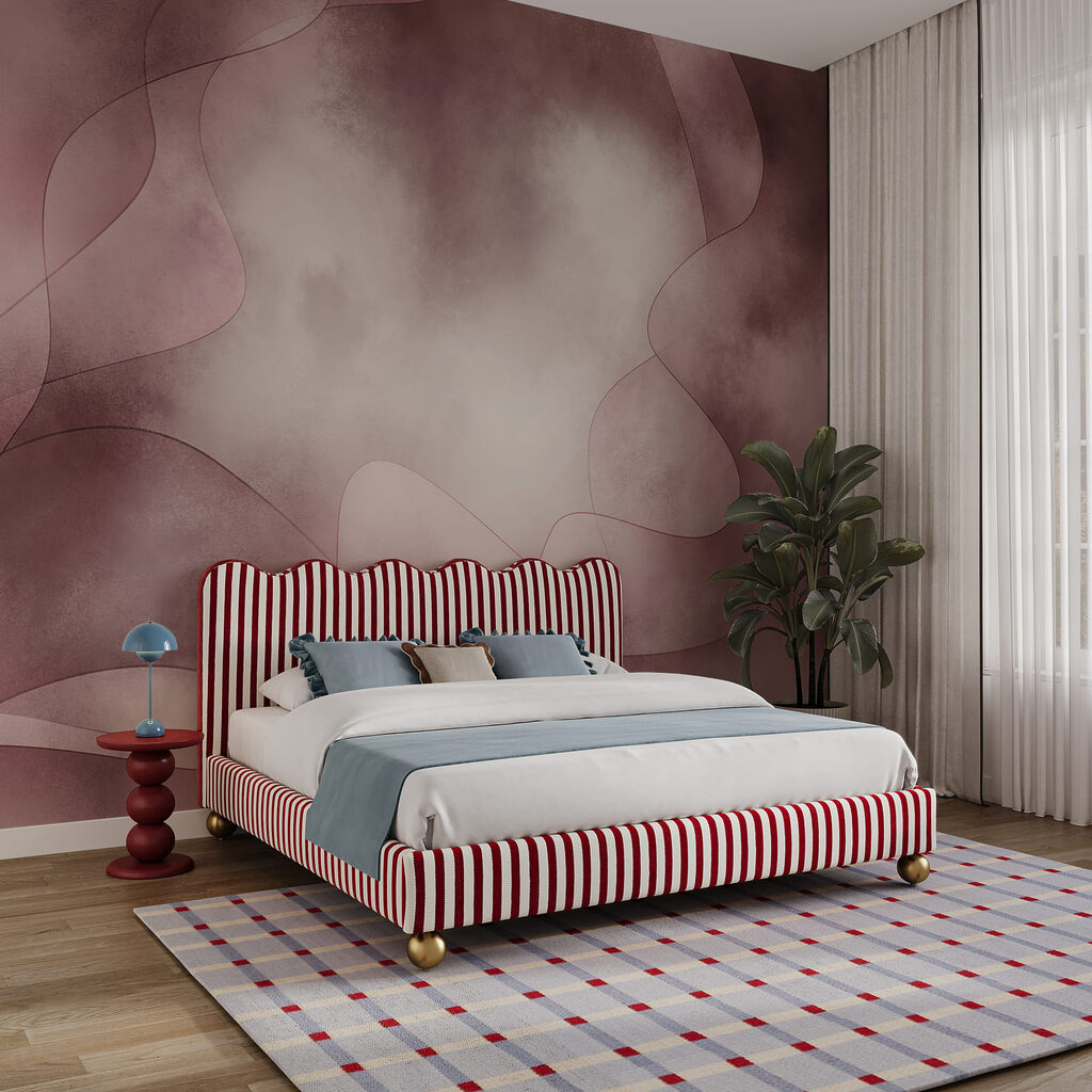 Sfondo rosa e bianco