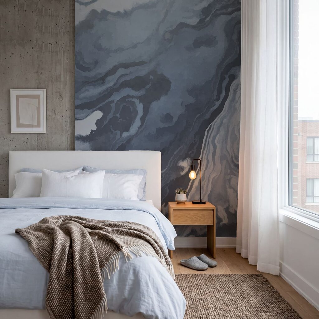 Tonalità di blu e grigio che si fondono tra loro Tonalità di blu e grigio che si fondono tra loro