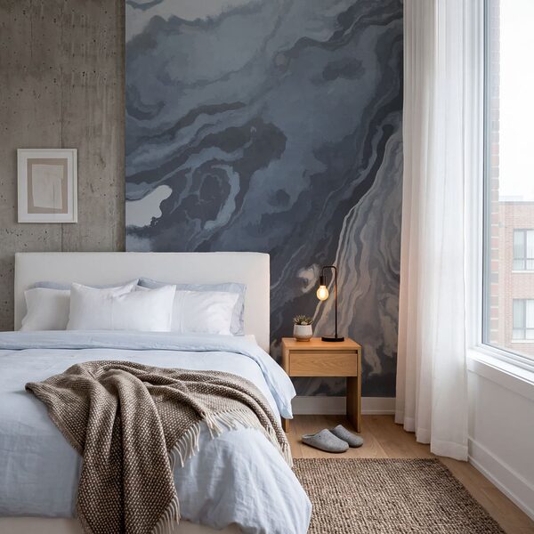 Tonalità di blu e grigio che si fondono tra loro Tonalità di blu e grigio che si fondono tra loro