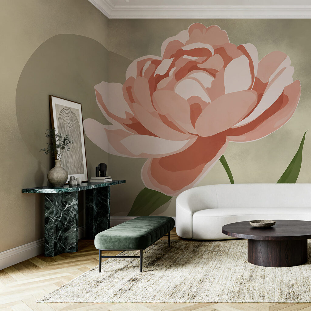 Fiore rosa con foglie verdi Fiore rosa con foglie verdi