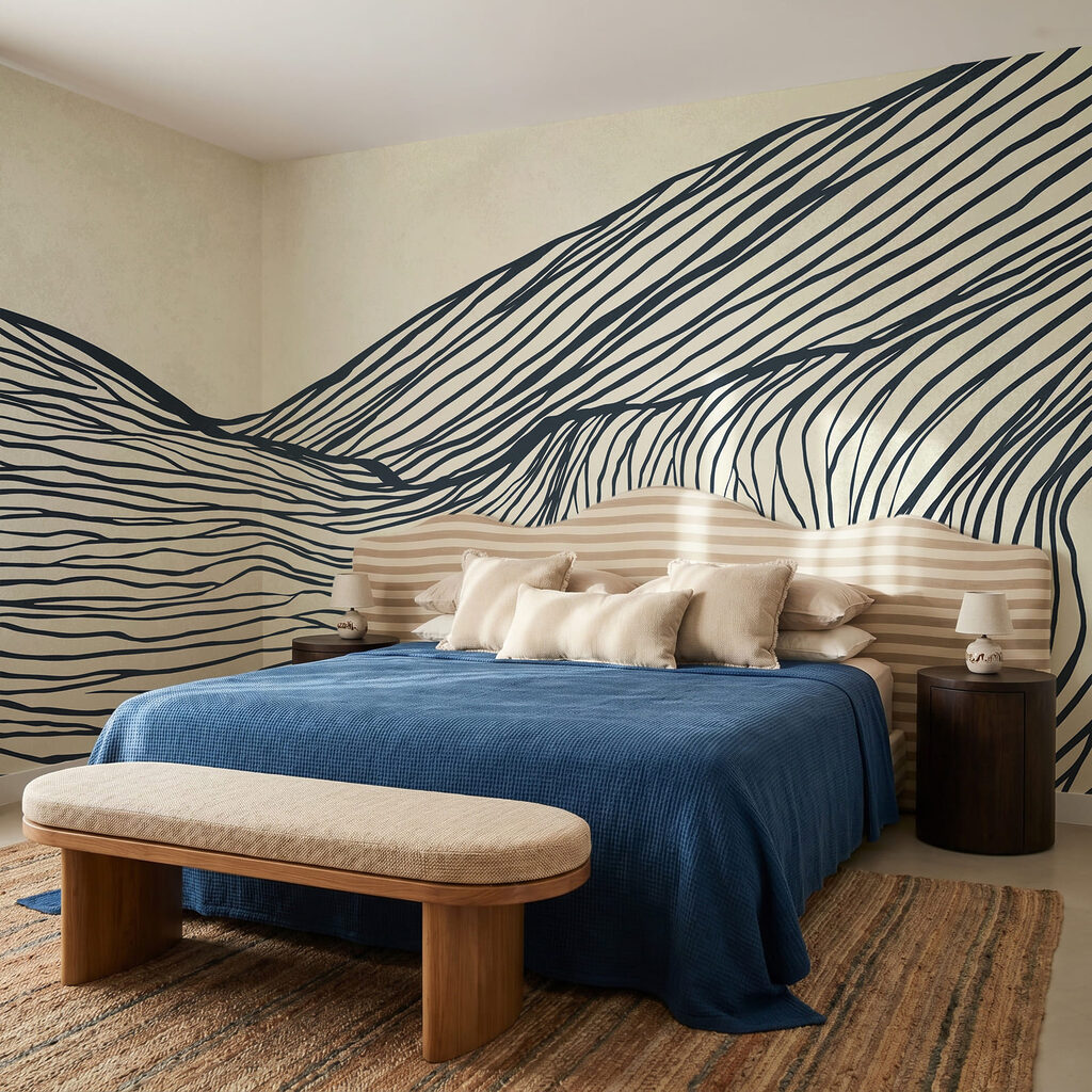 Disegno in bianco e nero di una montagna