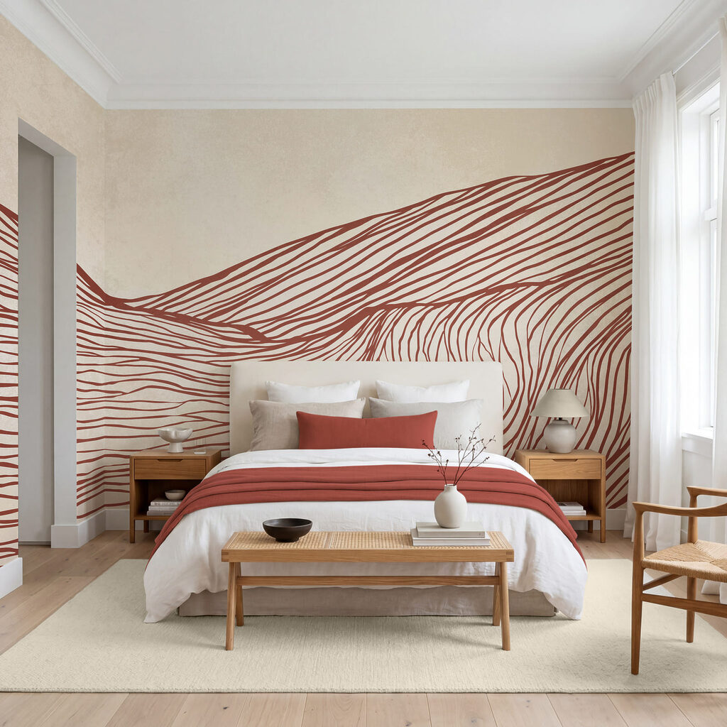 Linee rosse su sfondo bianco Linee rosse su sfondo bianco