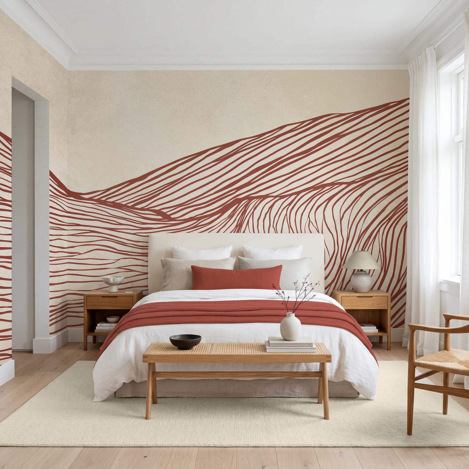 Linee rosse su sfondo bianco Linee rosse su sfondo bianco