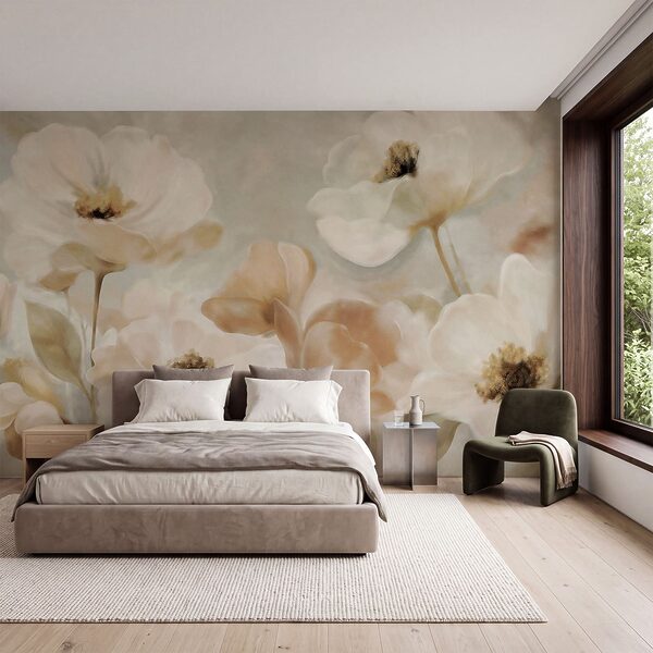Carta da parati Fiori delicati dai colori tenui (COD: t01064v1)