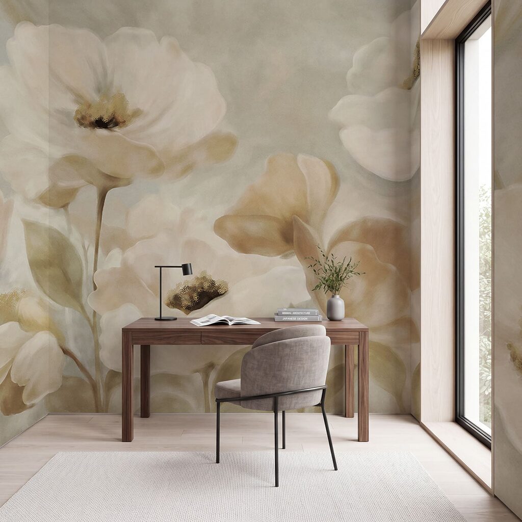 Carta da parati Fiori delicati dai colori tenui (COD: t01064v1)