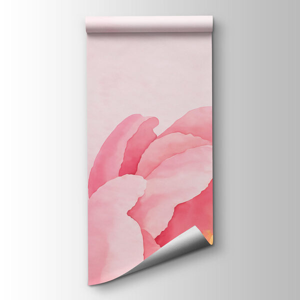 Carta da parati Fiori rosa con una farfalla (COD: t01101)