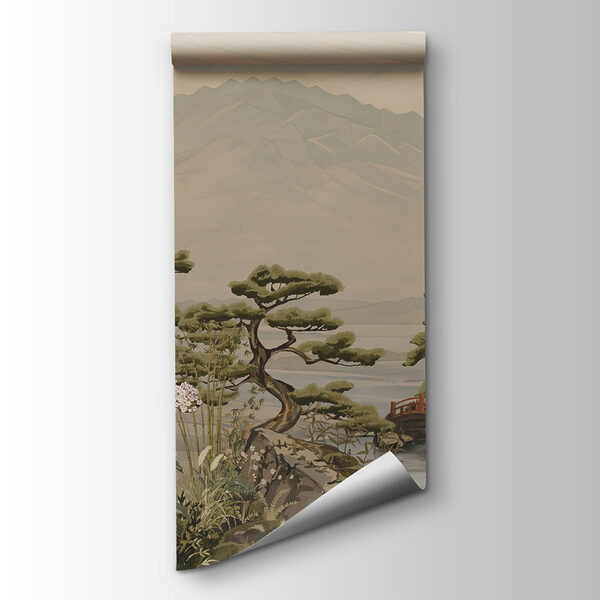 Carta da parati Paesaggio con una montagna e un villaggio (COD: t01063) Carta da parati Paesaggio con una montagna e un villaggio (COD: t01063)