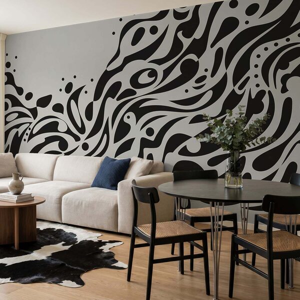 Carta da parati Motivo in bianco e nero (COD: t01070v1)