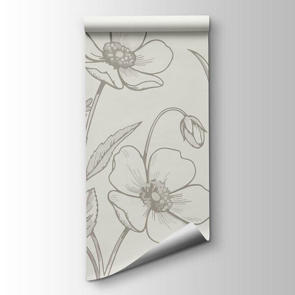 Carta da parati Linea di fiori e piante (COD: t01071)