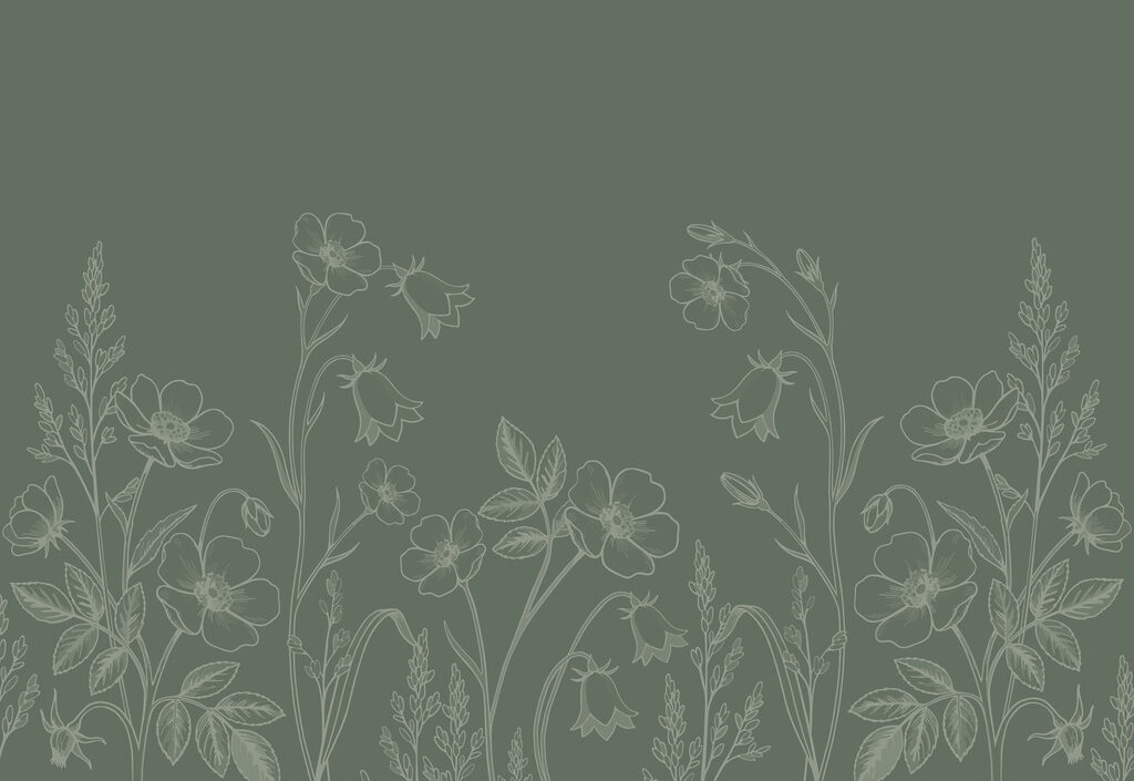 Carta da parati Linea di fiori e piante (COD: t01071v1)