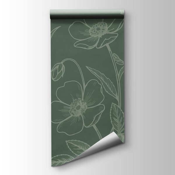 Carta da parati Linea di fiori e piante (COD: t01071v1)
