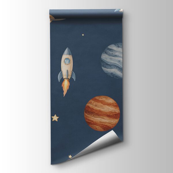 Carta da parati Un'avventura cosmica a tutta velocità (COD: t01128) Carta da parati Un'avventura cosmica a tutta velocità (COD: t01128)