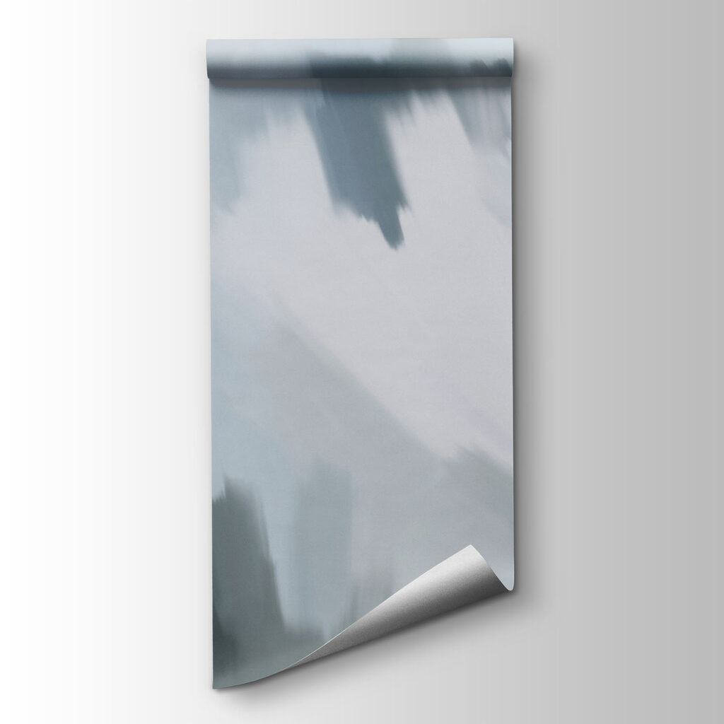 Carta da parati Dipinto di fiori in grigio e bianco (COD: t01189v2)