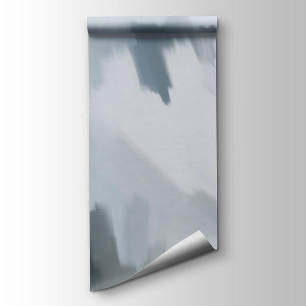 Carta da parati Dipinto di fiori in grigio e bianco (COD: t01189v2)
