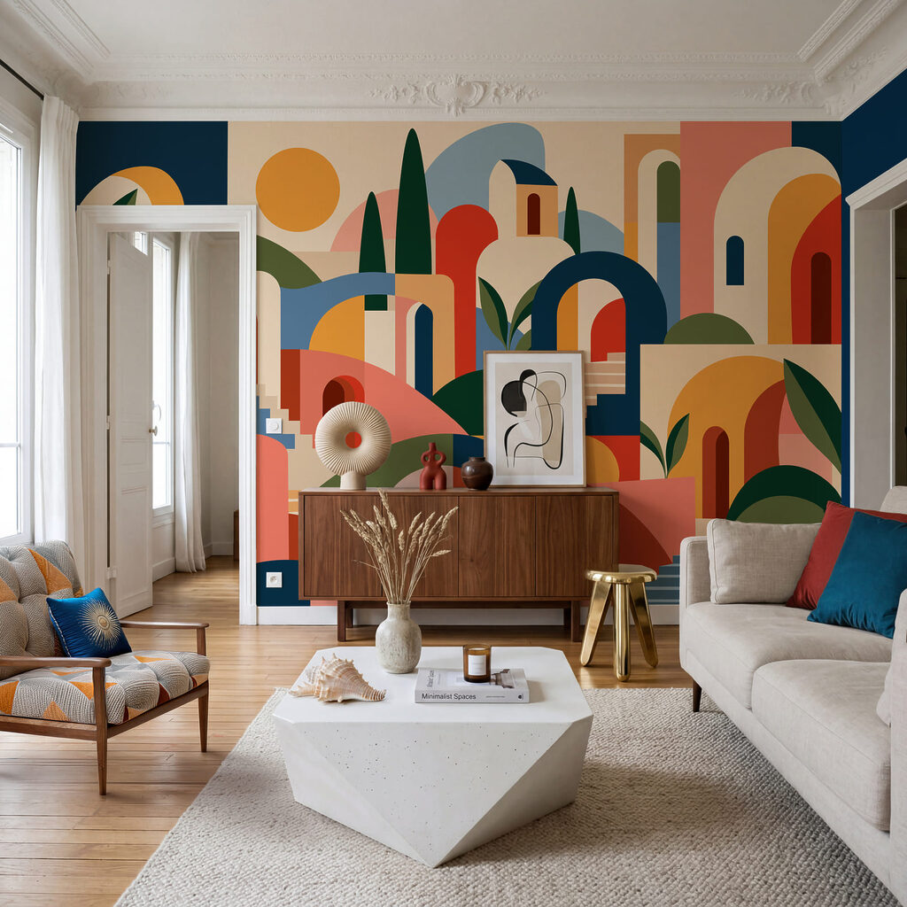 Carta da parati L'arte colorata di una città (COD: t01143)